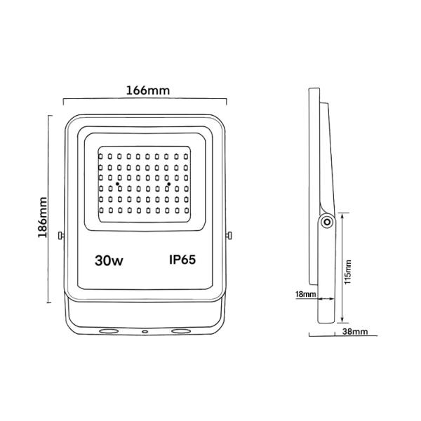 Industrial Flood Light Led DC 12V 24V AC 100-277V Projector Bulb Floodlight Lamp 30W 50w 80w 100w 150w 200w 300w