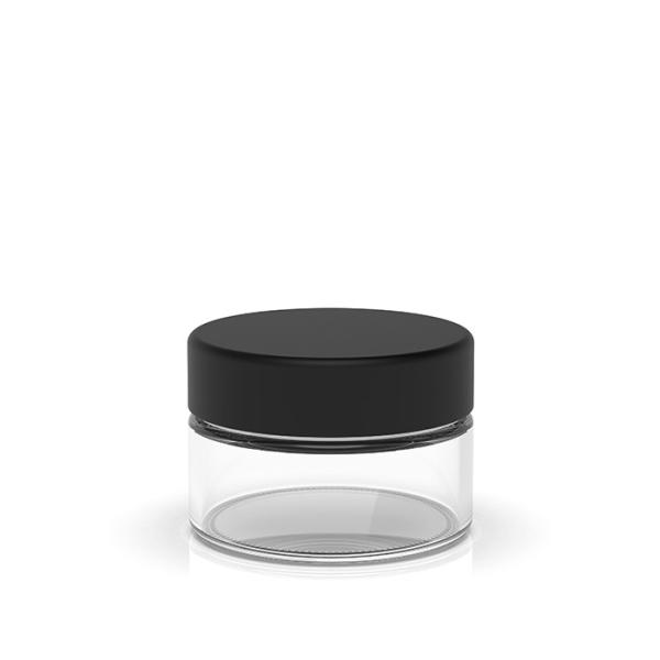 Flower Glass Concentrate Jars 1oz  2oz Glass Jars Clear Black Different Size Glass Bottles