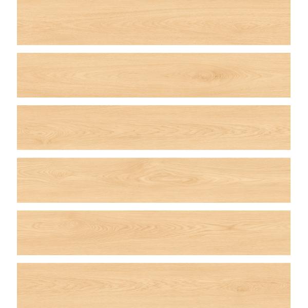 Yellow Brown Wooden Porcelain Floor Strips 200x1200mm