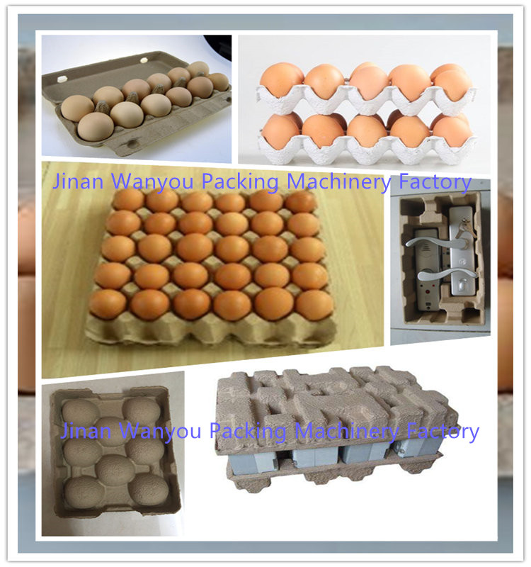 небольшой поднос яйца бумажной пульпы 350pcs/h делая машину с алюминиевыми прессформами