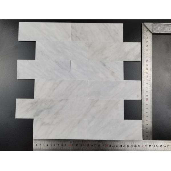 Отполированная белая мраморная каменная плитка мозаики для отделки стен