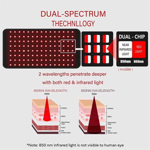 Пояс обруча пояса 660nm 850nm терапией красного света облегчения боли гибкий пригодный для носки
