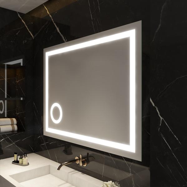 Regulable Brightness Custom Led Mirror Unadorned Style Energy Efficient
