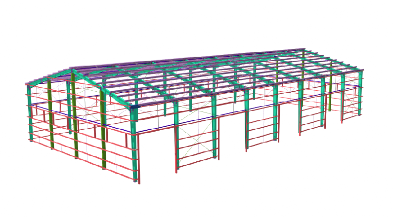Heavy Load Bearing Prefabricated Steel Warehouse For Raw Material Stock Storage