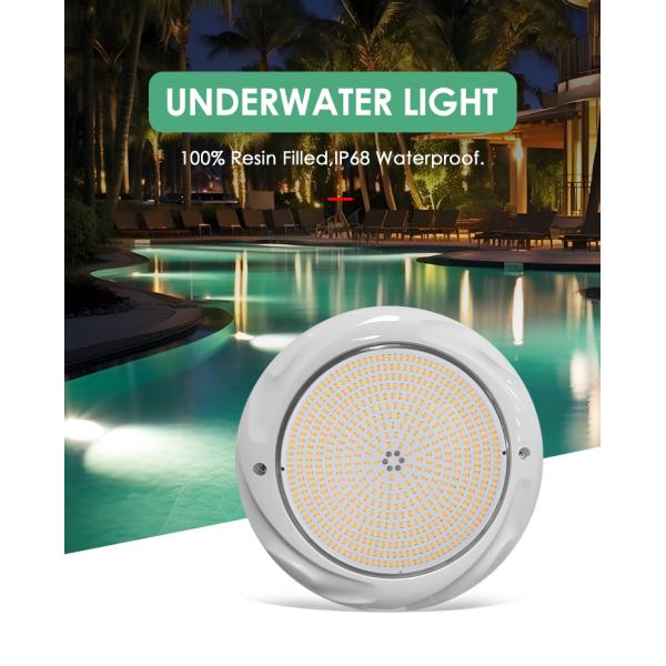 Светодиодные бассейнные огни под водой Плавательные огни RGB 230mm 18W На поверхности установленные IP68 DC12V 3000K