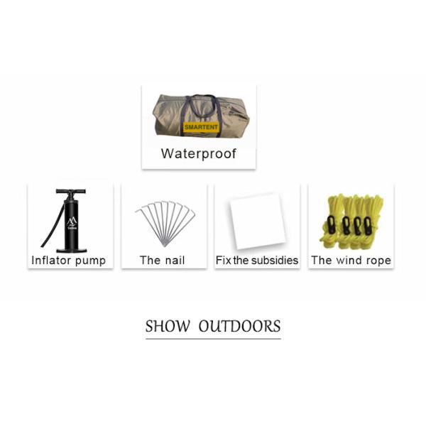 2 People Fishing Shelter Waterproof 210D Oxford Inflatable Camping Tents 320*250*160CM