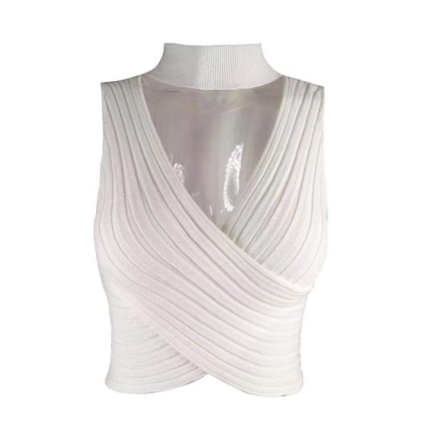 Hanging Neck Sleeveless Sexy Women's Knitted Tank Top