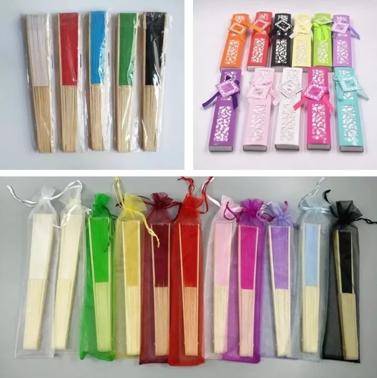 Personalised Nature Wooden Folding Hand Fan for Wedding Souvenir Gift