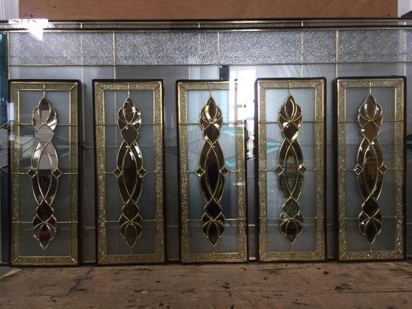 Decorative door inserts thickness 25.4MM  with brass came