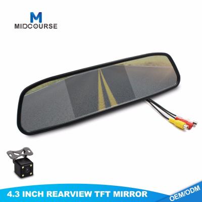4,3 espelho de Rearview universal do carro da polegada FHD com câmera alternativa