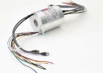 Através do anel deslizante bonde IP54 380VAC do furo com a união giratória do cabo ethernet