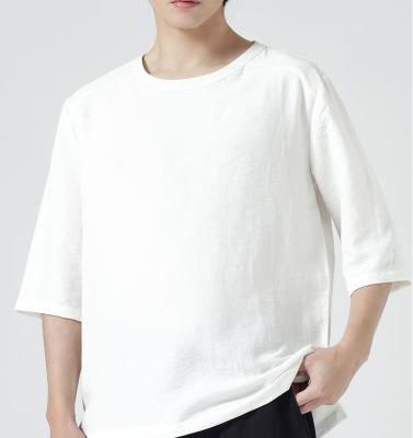 Latest Designs Blank Bulk Hemp T Shirts , Oversized White T Shirt Anti Pilling