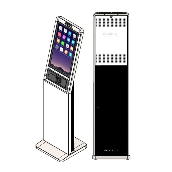 23.6 Inch Floor Standing Member Self-Ordering Terminal for Self-Service Android Touch Screen System for Queue Management Shopping Malls