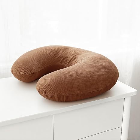 2 Pack Nursing Pillow Covers with Zipper Closure, 100% Cotton Covers for Breastfeeding Pillows