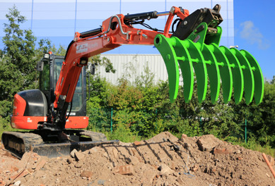Мини грабл ландшафта Kubota зубов ширины 8 грабл 4ft щетки экскаватора