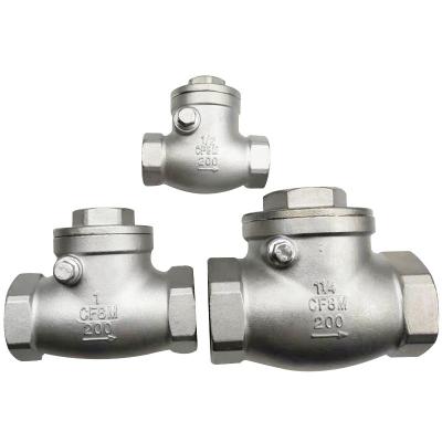 Válvula de verificação de balanço com rosca de tipo 200psi