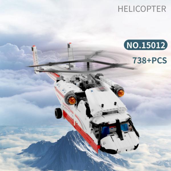 ABS Plastic Modern Military Models Flexible Remote Control Helicopter Building Blocks
