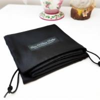 Sac de cordon lavable de estampillage chaud de cache anti-poussière de satin