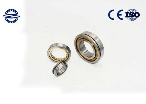 Low Friction NJ210 Cylindrical Roller Bearing / GCR15 Material Flanged Bearing