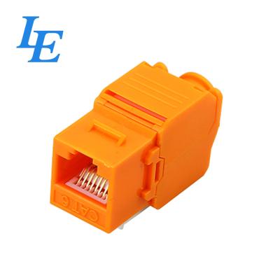 Cat6a alaranjado Jack trapezoide, CE aprovou o tempo longo trapezoide de Utp Jack