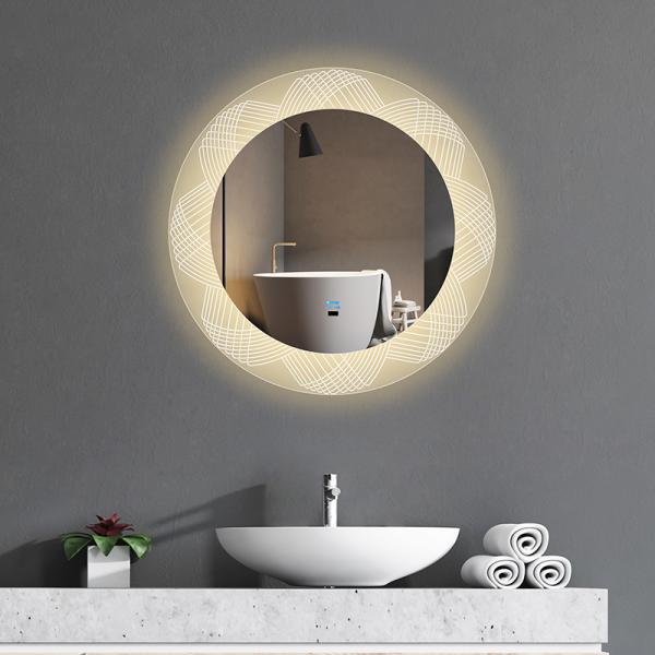 ラウンドスマートバスルームミラー：スタイリッシュでハイテクなバスルームの必需品