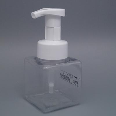 Dispensador de espuma de garrafa de caixa branca caixa transparente e modelo de fechamento 43-410-D