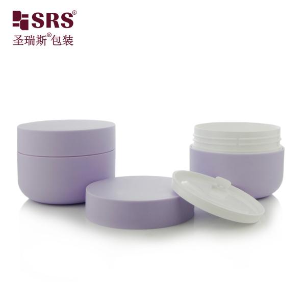 SRSOA 100g Round Bottom Custom Frosted Colored Plastic PP Cream Jar Packaging Logo Printing