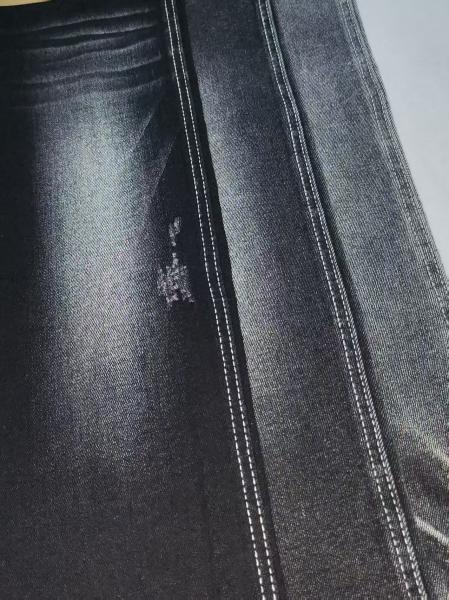 All-around stretch 74%cotton BLACK/BLACK twill style Denim Fabric JSD3035A suit boys jeans or lady pants