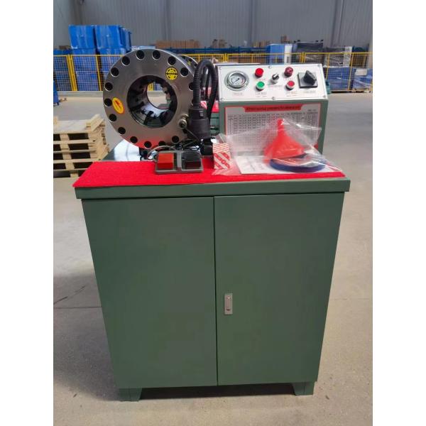 2 Inch 600T Rubber Hose Crimping Machine Higher Model Green Color 220v/380v Voltage With 6-51mm Range And 10 Interchangeable Dies