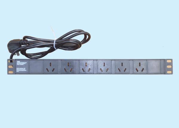 6 Outlet Modularized Power Distribution Unit For Cabinet 3 Meter Cable