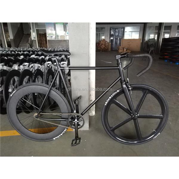 700c Black Aluminum Frame Fixie Bike with Double V Brake Fixed Gear Man Track Bike