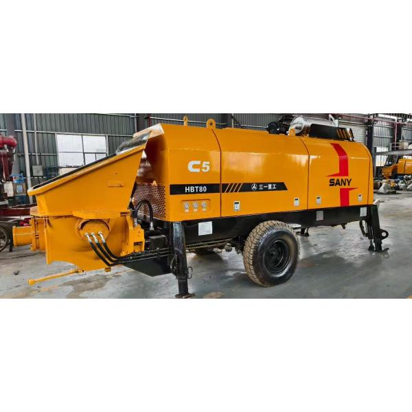 2015 refurbished Trailer Mounted Concrete Pump Sany 8018 Stationary Trailer Pump