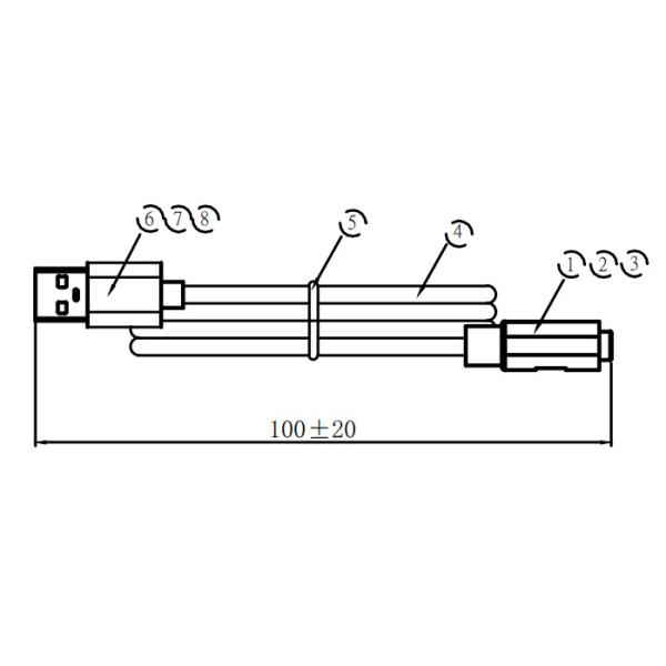 4 Pin Magnetic Connector Cable Right Angle Male And Female Magnetic Connector 5V