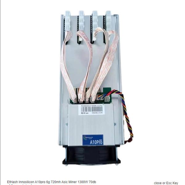 Innosilicon A10pro 6g 500m ETH Miner Machine 860w 70db Ethash
