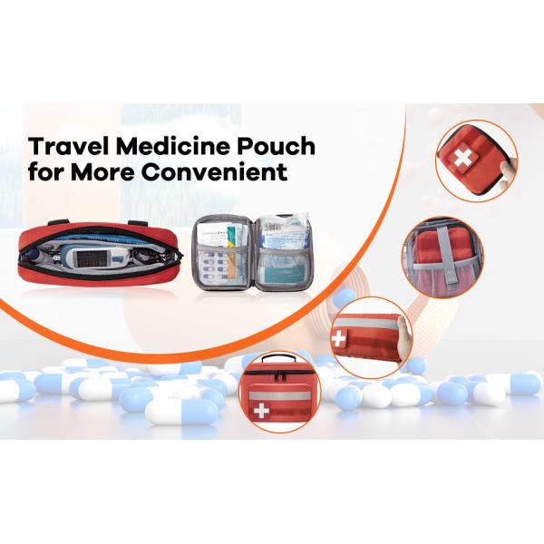 Medicine Storage Bag, Pill Bottle Organizer With Medication Cooler Bag And Small Pouch, Medical Bag For Emergency