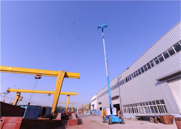 Metal Structure Self Propelled Boom Lift Blue Color 1 Year Warranty Anti Corrosion