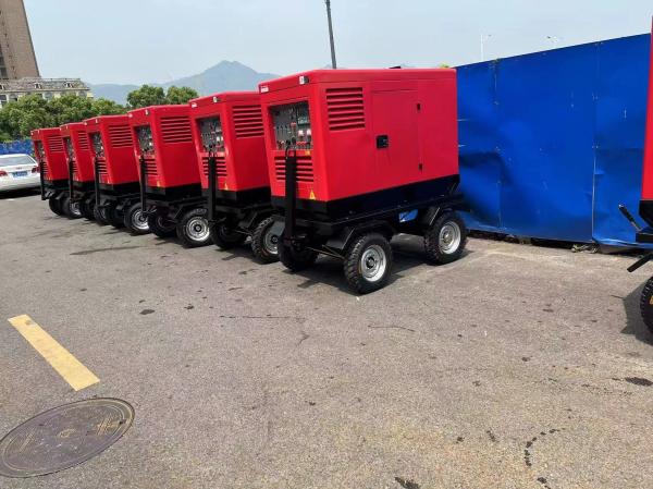 Portable Silent Diesel Welding Generator Set Ampere 400A For Industrial