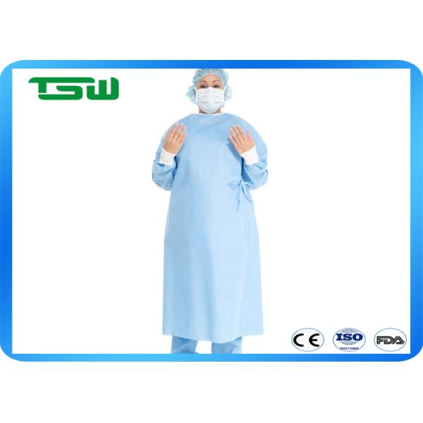 Blue Hospital Nonwoven SMS EO Sterile Surgical Gowns