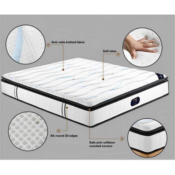 Natural Home Bedroom Massage Nine-zone Independent Spring Mattress with Modern Design