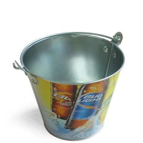 4 Color Metal Tin Cans Wine Bucket Round 5L 10L Large Ice Bucket