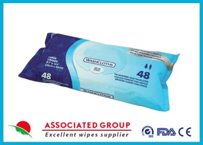 Toalhas de rosto molhadas adultas orgânicas descartáveis das limpezas 48pcs Premoistened