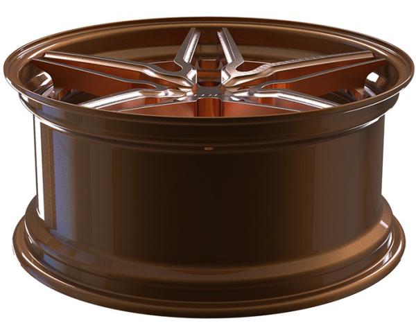 2 PC Sputtering Bronze Staggered 20 and 21 inches Alloy Wheels Machined Face For Luxury Cars