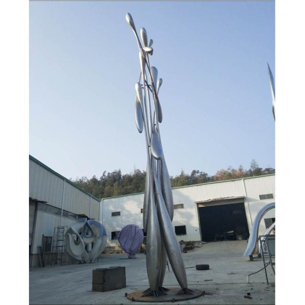 Metal Handmade Large Outdoor Sculpture Statues Stainless Steel Plaza Decoration