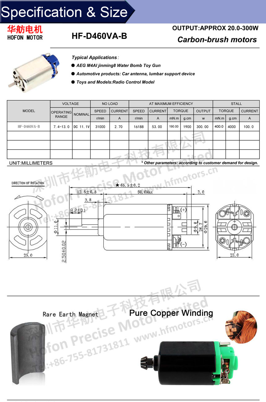 DC 11.1V 31000RPM почистил мотор щеткой для AEG Jinming J8 J12 J13