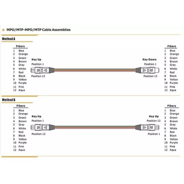 Yellow G652D LSZH Elite Loss MPO MTP Trunk Cable