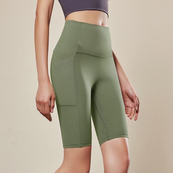 Women'S Fitness Sportswear High Waisted Yoga Pants With Pockets Workout Summer  Biker