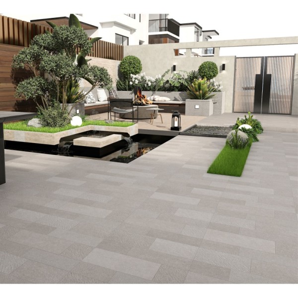 Durable 600x600mm Light Gray Exterior Floor Ceramic Paving Tile Durable Tiles For Shopping Mall and Patio