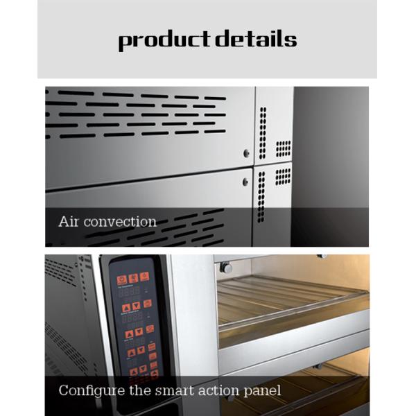 Touch Screen Commercial Bakery Kitchen Equipment Three Deck Nine Trays Bakery Oven