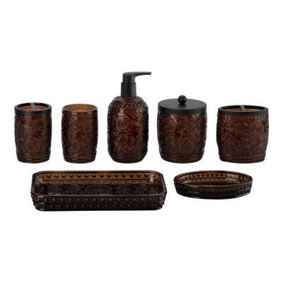 Modern Style Glass Bathroom Accessories Set Vintage For Home Hotel