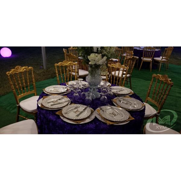 Spade Backrest Type Hotel Banquet Wedding Chair Gold Stainless Steel